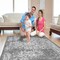 Homeroots 5' X 8' Gray Machine Braided Distressed Area Rug With UV Protection 555579 - alternate 2