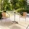 Flash Furniture Round Table Set, Aluminum, Plastic, Rattan, Stainless Steel, Grey TLH-ALUM-32RD-020BGECHR2-GG - alternate 2