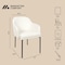 Manhattan Comfort Loft Metal Vegan Leather Armchair in Ivory - Set of 2 DC1535-3 - alternate 3