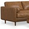Homeroots 72" Brown Leather Sofa With Ottoman 641052 - alternate 2