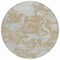 Homeroots 8' Taupe And Brown Round Abstract Washable Indoor Outdoor Area Rug 609584 - alternate 4
