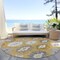 Homeroots 8' Gold Ivory And Taupe Round Southwestern Washable Indoor Outdoor Area Rug 615130 - alternate 2
