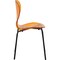 Leisuremod Modern Oyster Transparent Side Dining Side Chair with Black Base in Transparent Orange OCB-17TOR - alternate 3