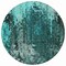 Homeroots 8' Teal Blue Aqua And Gray Round Abstract Washable Indoor Outdoor Area Rug 577249 - alternate 2