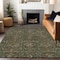 Homeroots 9' X 12' Emerald Brown And Red Floral Washable Indoor Outdoor Area Rug 604593 - alternate 2