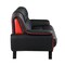 Homeroots 80" Black Leather Sofa With Silver Legs 329455 - alternate 4
