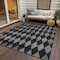 Homeroots 10' X 14' Charcoal Geometric Washable Indoor Outdoor Area Rug 577036 - alternate 3