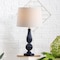 Jonathan Y Maddie 28" Glass/Metal LED Table Lamp, Navy JYL2072B - alternate 2