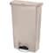 Rubbermaid Commercial Slim Jim Resin Step-On Container, Front Step Style, 18 gal, Beige 1883460 - alternate 1