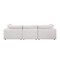 Homeroots 122" Pearl Fabric Reclining Sofa 720408 - alternate 2