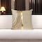 Homeroots 20" Beige and Gold Striped Cotton Blend Throw Pillow 529300 - alternate 1