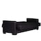 Homeroots 87" Black Faux Leather Convertible Futon Sleeper Sofa And Toss Pillows With Storage 607104 - alternate 3