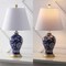 Jonathan Y Grace 24" French Country Cottage Ceramic/Iron Floral Urn LED Table Lamp, Navy/White JYL3009E - alternate 2