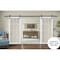 Sartodoors Sturdy Double Barn Door with Clear Glass 12 lites, Felicia 3355 Matte White, 13FT Rail Hangers Hea FELICIA3355DB-WS-3696 - alternate 3