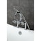 Kingston Brass 7" Center Deck-Mount Clawfoot Tub Faucet with Knurled Handle and Hand Shower, Polished Chrome AE8401RKX - alternate 2
