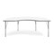 Flash Furniture Wren 72 in x 48 in Kidney Adjustable Height Activity Table, Thermal Laminate Top, Short Legs, White XU-A4872-KIDNY-WHT-T-P-GG - alternate 3