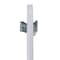 Nahanco 14in White Hi- Impact Plastic Heavy Weight Skirt/Pant Hanger w/ Long Hook and Chrome Clips., 100PK 1600RCLH - alternate 2