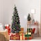 Elf Stor 6ft Prelit Christmas Tree Flocked Artificial Spruce Pencil Christmas Tree w/ 250 LED Lights & Stand 50-300-6FLK - alternate 4
