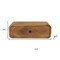 Homeroots 18" Oak Solid Wood Oval One Drawer Floating Nightstand 653834 - alternate 2