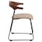 Leisuremod Lyra Collection Modern Chair in Dark Wood back and Taupe Seat, 4PK LCAS-41DTP4 - alternate 2