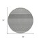 Homeroots 8' White And Black Round Chevron Washable Indoor Outdoor Area Rug 612300 - alternate 2