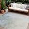 Homeroots 9' X 12' Navy Blue And Denim Blue Ombre Washable Indoor Outdoor Area Rug 577912 - alternate 1