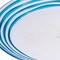 Homeroots Clear and Blue Four Piece Swirl Acrylic Service For Four Dinner Plate Set 520896 - alternate 2