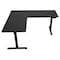 Homeroots Adjustable Black Wood and Stainless Steel L Shape Standing Desk 723784 - alternate 2