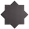Apollo Tile Seville 7 x 7 in. Matte Graphite Black Porcelain Star Wall and Floor Tile 5.31 sq ft/case, 34PK TNG88STRBLKA - alternate 1