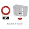 Korky TanktoBowl Gasket, 218 in ID x 312 in OD Dia, Sponge Rubber, Red 463BP - alternate 2