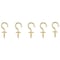 Prosource Cup Hook, 11/32 in Opening, 3.2 mm Thread, 1-1/4 in L, Brass, Brass LR-391-PS - alternate 1