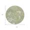 Homeroots 8' Sage And Ivory Round Abstract Washable Indoor Outdoor Area Rug 612703 - alternate 2