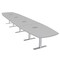 Skutchi Designs Arc Boat Conference Table With Power, 48 in W, 240 in L HAR-ABOT-48X240-T-U779-ESIL - alternate 1