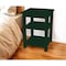 Homeroots 28" Dark Green Solid Wood Nightstand 548318 - alternate 1