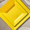 Smarty Had A Party Yellow Square Plastic Dinnerware Value Set (120 Dinner Plates + 120 Salad Plates), 240PK 6809VP-CASE - alternate 2
