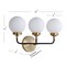 Jonathan Y Caleb 22" 3-Light Contemporary Transitional Iron/Glass LED Vanity Light, Brass Gold/Black/White JYL9058B - alternate 2