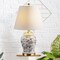 Jonathan Y Penelope 22" French Country Cottage Ceramic/Iron Chinoiserie Ginger Jar LED Table Lamp, Gray/White JYL3005C - alternate 2