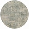 Homeroots 8' Pewter And Beige Round Abstract Washable Indoor Outdoor Area Rug 630533 - alternate 2