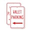 Signmission Valet Parking with Left Arrow, 12'' X 18'' 2 Signs, Heavy Gauge Aluminum, 2PK A-1218-2PACK-22750 - alternate 1
