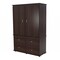 Homeroots 47" Espresso Melamine Mirrored Four Drawer Combo Dresser 249835 - alternate 2