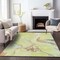 Homeroots 9' X 12' Artichoke Green Blue And Brown Abstract Washable Indoor Outdoor Area Rug 597762 - alternate 2