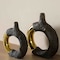 Uniquewise Set of 13in & 11in Resin Ring Open Circle Design Vases Decorative Centerpiece with Artistic Style QI004842.2 - alternate 3