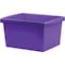 Storex Storage Bin, Polypropylene, Purple, 3 PK 61481U06C - alternate 1