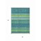 Homeroots 3' X 5' Teal Blue Lime Green And Turquoise Striped Washable Indoor Outdoor Area Rug 614839 - alternate 2
