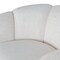 Homeroots 34" Off White and Natural Fabric Wood And Rattan Swivel Arm Chair 635754 - alternate 2