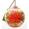 Homeroots Poinsettia Flower Hand Painted Mouth Blown Glass Ornament 477440 - alternate 1