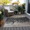 Homeroots 3' X 5' Taupe And Charcoal Abstract Washable Indoor Outdoor Area Rug 606128 - alternate 2