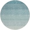 Homeroots 8' Teal Blue And Ivory Round Ombre Washable Indoor Outdoor Area Rug 595837 - alternate 2