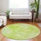 Homeroots 8' Artichoke Green And Lime Green Round Nautical Washable Indoor Outdoor Area Rug 581721 - alternate 2