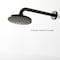 Supplygiant 16 in Shower Arm 90 Deg Stainless Steel Rain Shower Head Extension Arm, Flange, Matte Black Finish 74-TB38BG-NC - alternate 2